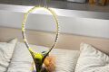 ausgedienter Tennisschläger als Lichtquelle ausgedienter Tennisschläger als Lichtquelle